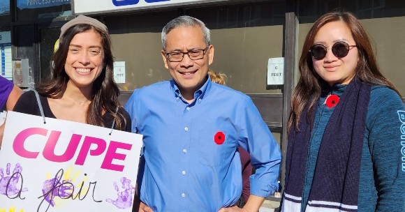AMAPCEO members at a CUPE support rally