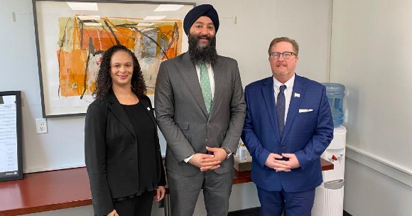 Prabmeet Sarkaria, Dave Bulmer, and Jennifer Harewood