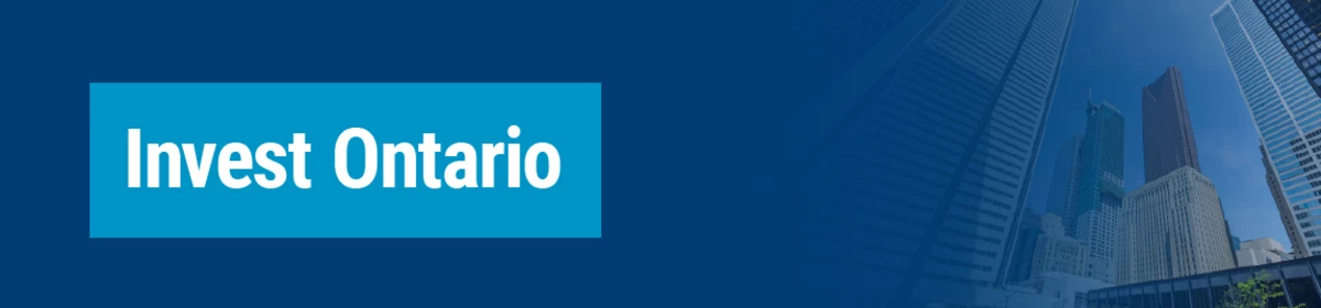 Invest Ontario and an image of buildings