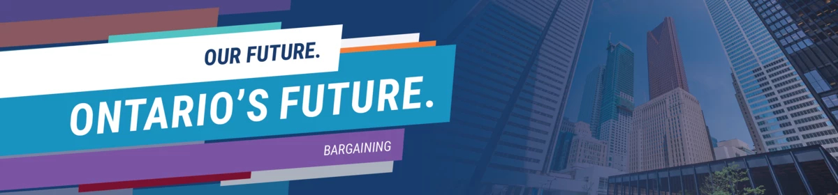  Bargaining graphic and an image of buildings