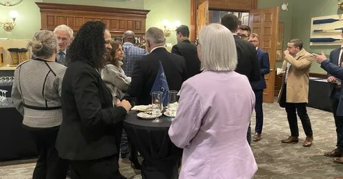 People gathered at the AMAPCEO Day at the Legislature reception