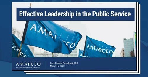 A screenshot of the slide deck of one of AMAPCEO's presentations