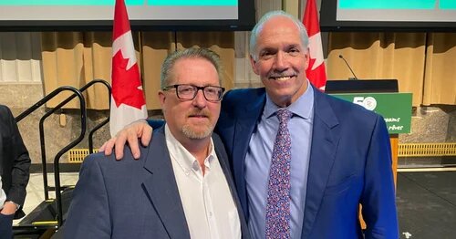 Dave Bulmer and former British Columbia Premier John Horgan