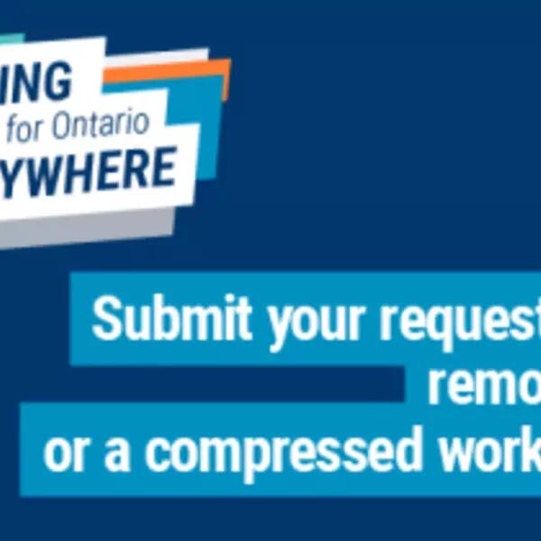 text that says working for Ontario anywhere