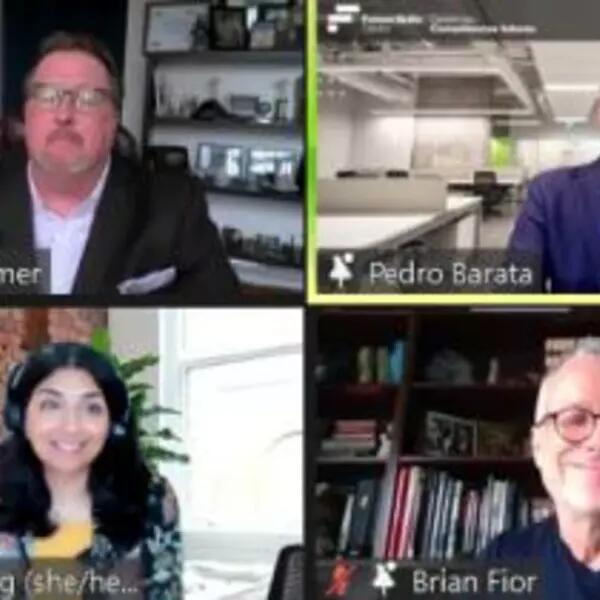 Screenshot of Dave Bulmer speaking on an IPAC panel over Zoom.