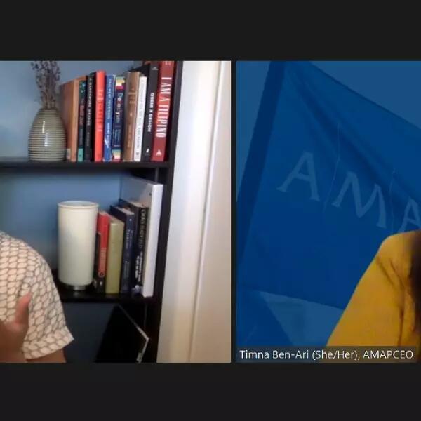 Screenshot of Zoom call with Ben-Ari and Roncal